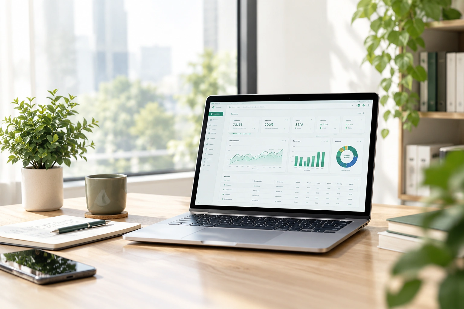 Dashboard vinara.id di Laptop